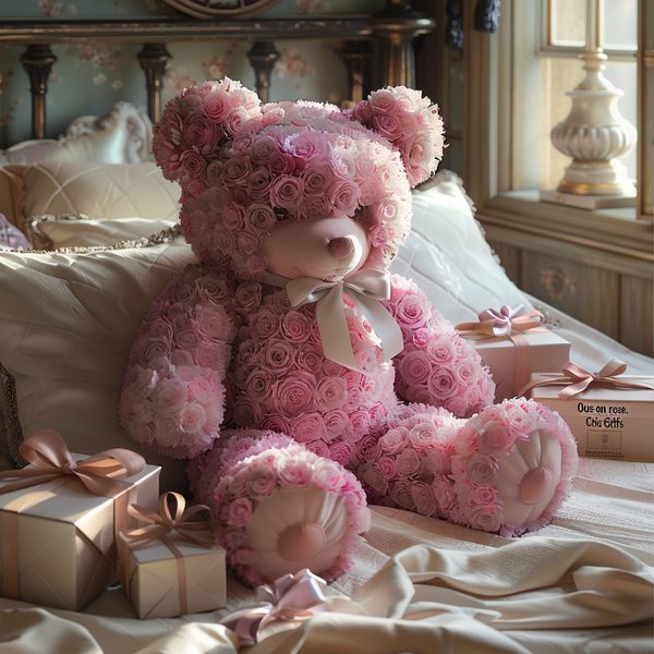 Ours en rose : cadeaux chics pour moments romantiques